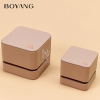 Boyang Coffret Cadeau de Bijoux de Luxe en Cuir, Collier Bague Couvercle et Base, Nouvelle Conception Personnalisée