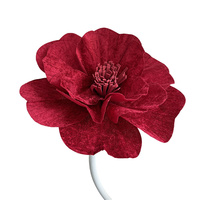 YOPIN-7568 grand velours artificiel pivoine fleur Offre Spéciale nouveau géant rouge bordeaux décoration de mariage réaliste fête des mères