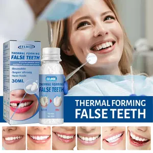 EELHOE gigi palsu kuat, dapat digunakan kembali sementara riasan mengisi celah gigi perbaikan pembentuk termal