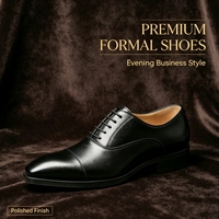 Chaussures habillées en cuir microfibre pour hommes, à bout pointu, à lacets, style Oxford, pour affaires, mariage, bureau
