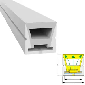 Pabrik dikirim konsumsi melengkung 24 watt beberapa spesifikasi fleksibel silikon led neon tabung tanda lampu neon strip