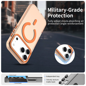 Funda Mate Antihuellas de Color Caramelo, Funda Protectora a Prueba de Golpes para Teléfonos Móviles, Funda Magnética para <span class=keywords><strong>iPhone</strong></span> 15 Pro Max, Funda para <span class=keywords><strong>iPhone</strong></span> 17 - Product Image 3