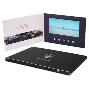 Folheto de marketing personalizado para empresas, livro digital com vídeo de 4,3 5 7 10 polegadas, tela LCD HD, folheto de vídeo, cartão de visita com vídeo LCD