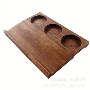 Bandeja de madera para tazas de café Guibang, 27,9 cm x 19,8 cm, bandeja multifuncional para degustación de té y cerveza - Product Image 3