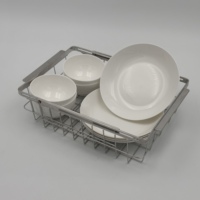 Égouttoir de cuisine carré moderne en acier inoxydable 304 argenté, réglable et extensible, pour le lavage des fruits et légumes