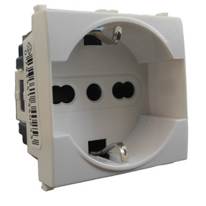 Enchufe Schuko Blanco 16A 250V Compatible con Vimar Arke - Product Image 1