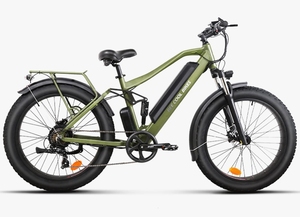 Bicicletta Elettrica con Pneumatici Larghi, Telaio in Alluminio, Batteria al Litio 48V, Motore 750W, Sospensione Completa, Consegna in 5-7 Giorni dal Magazzino USA - Product Image 3