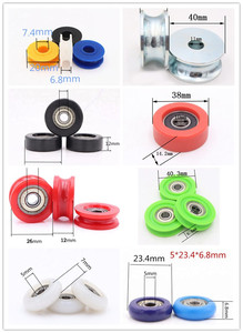 8-48-10mm 608z 608zz 608 rodamiento nylon PA6 guía de rodillos de plástico pequeño para rodillo de pista de puerta corredera - Product Image 3