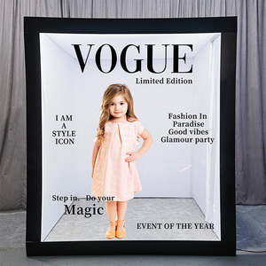 Pour Box Photo Selfie Booth 2025 nouveau Design accessoires accessoires gratuits 24 lumières LED impression instantanée Smartphones/iPad/SLR/appareil photo - Product Image 2