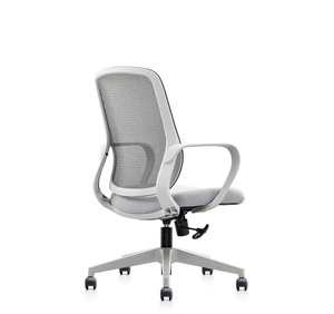 Sedia da Ufficio Ergonomica Girevole con Schienale in Rete, Braccioli Fissi e Altezza Regolabile per Ufficio - Product Image 4
