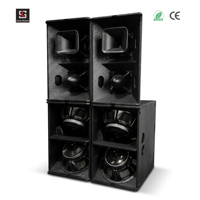 Sistema de Altavoces de Línea Activa Dual de 12 Pulgadas, 1000W RMS, 143dB, DSP FIR Alemán, Sonido Profesional PA