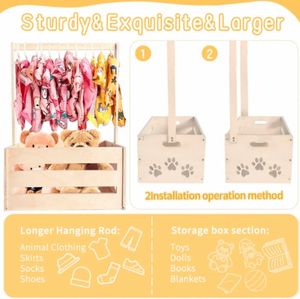 מפעל עץ לשקע ילדים ארון צעצוע ארון בגדים ארון בגדים ארון בגדים - Product Image 6