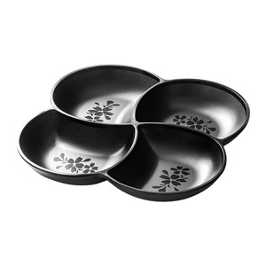 Kaiboya Melamine Divided <b>Plate</b> <b>Black</b> Irregular Shape For Hotel Restaurant Party Snack Serving Anti Drop Durable Tableware - Product Image 5