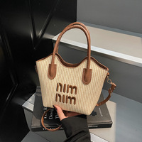 Nouvel Arrivage en Gros : Sac à Main Mini Panier Tressé Style Vacances Françaises, Sac Bandoulière Tendance pour Femmes, Idéal pour la Plage et les Voyages en Extérieur