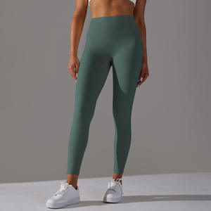 Leggings <span class=keywords><strong>de</strong></span> yoga taille haute pour femmes, grande taille, longueur cheville, élastiques, respirants, en tissu spandex/nylon, rehaussant les fesses et réduisant le ventre - Product Image 2
