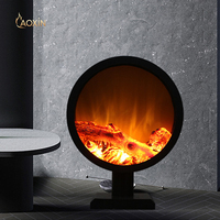 Design moderne, petite cheminée électronique de bureau, vente en gros de flammes de charbon de bois simulées, télécommande murale de fond de salon
