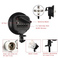 Accessoires de photographie, 5 têtes de lampe E27 pour support de lampe de studio en ABS
