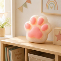 Pendentif en résine en forme de patte de chat rose, jouet en peluche personnalisé pour cadeau et décoration DIY
