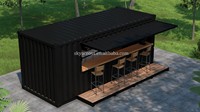 Bar conteneur préfabriqué, kiosque portable extérieur, design moderne, utilisation hôtelière, café, fruits, en-cas