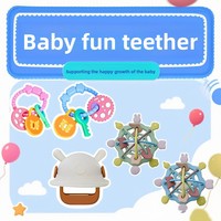 Jouet de dentition télécommandé pour bébé, à bouton tactile, apaisant, anti-sucette, bâton de dentition en silicone de qualité alimentaire, personnalisable