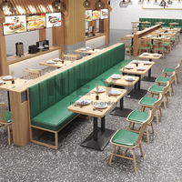 Ensemble de table à manger moderne de luxe pour bar à sushi sur mesure, pour 4, 6 ou 8 personnes, structure en bois massif, mobilier de restaurant pour hôtel et café
