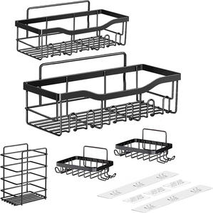 Ensemble de <span class=keywords><strong>mitigeur</strong></span> de douche murale sans perceuse Salle de bain avec étagères de salle de bain intégrées - Product Image 6