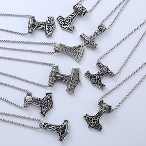 Joyería de Acero Inoxidable 316L para Hombre, Collar con Colgante de Hacha, Símbolo Pagano, Estrella de Rus, Nudo de Svarog, Joyería Vikinga - Product Image 1