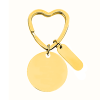 Porte-clés rond vintage personnalisable Ywyougang avec breloque en acier inoxydable, cadeau personnalisé