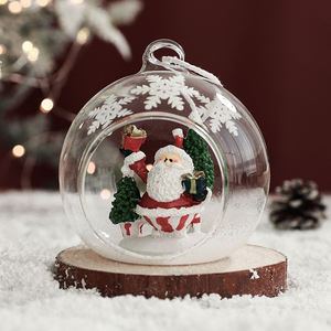 Adornos De Navidads 8CM Blanco Transparente Decoraciones Bolas Árbol De Navidad Adornos Colgantes Bolas De Navidad - Product Image 6