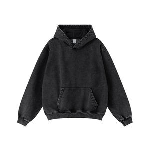 เสื้อฮู้ดผู้ชายทรงโอเวอร์ไซส์450gsm ซักสไตล์วินเทจผ้าซักปรับแต่งได้สำหรับฤดูใบไม้ร่วง - Product Image 3