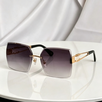 Lunettes de soleil de luxe à monture intégrale, de haute qualité, tendance, carrées, dégradées, en PC, rétro, protection UV400, pour affaires, décontractées, usage quotidien et voyage