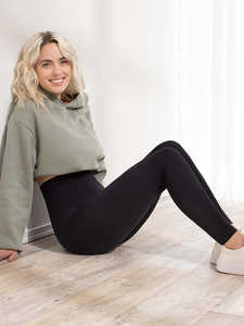 세련된 고품질 하이 웨이스트 실리콘 미끄럼 방지 도트 접착 슬림핏 복부 타이트닝 바디 쉐이핑 레깅스 여성용 - Product Image 6