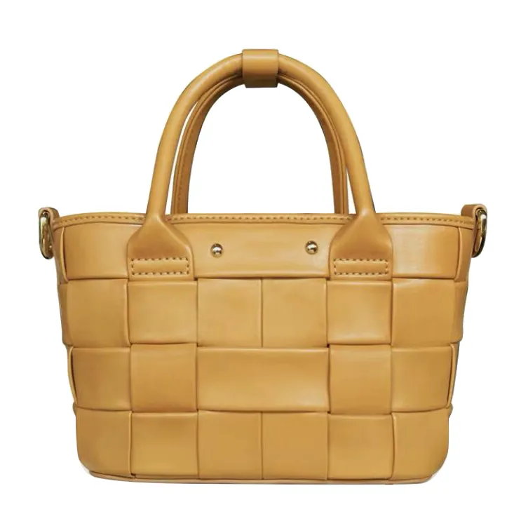 woman 2020 fashion girls drawstring bag handbags yellow woven handbags for women