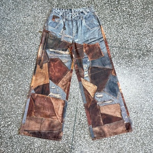 Jeans da <span class=keywords><strong>Uomo</strong></span> Personalizzati con Stampa Fantasia, Jeans con Design Hot Diamond, <span class=keywords><strong>Pantaloni</strong></span> da <span class=keywords><strong>Uomo</strong></span> del Produttore di Marca, <span class=keywords><strong>Pantaloni</strong></span> con Stampa Effetto Lavaggio - Product Image 2