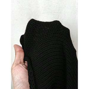 เสื้อสเวตเตอร์ไหมพรมแขนยาวปักลายเรขาคณิตสีดำสำหรับผู้หญิงสไตล์ลำลองฤดูหนาว - Product Image 4