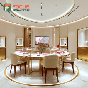 Luxury Jewelry Store Interior Display Wood <b>Frame</b> Brand Store Display Cabinet - Product Image 6