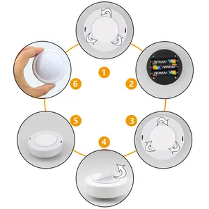 1+1 New 16 Color RGB Led Round Light Remote Control DIY Creative Decoration Bedroom Led Night Light