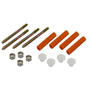 Juego de Accesorios para Baño de 4 Piezas con Conectores Naranjas de 6x80mm para Inodoro y Bidé - Product Image 1