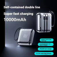 PORPIU Mini 20W Charge rapide 20000mAh Batterie externe ultra-mince haute capacité avec écran LED Interfaces d'entrée USB Type-C/Micro USB