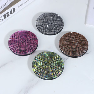 Zakspiegel met make-up, op maat gemaakte mini bling kristallen glanzende draagbare spiegel, dubbelzijdig opvouwbaar, klein hulpmiddel voor meisjescadeaus - Product Image 3