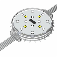 Module d'éclairage LED RGB XQD 8 mm, étanche, DMX, pleine couleur, pour affichage d'événements en extérieur, compatible DC12V