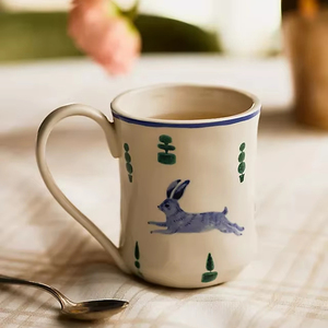 Duyên dáng thỏ thiết kế cao cấp gốm cốc cà phê lý tưởng cho trang trí nội thất tinh tế Cốc Cốc với nghệ thuật tinh tế - Product Image 1