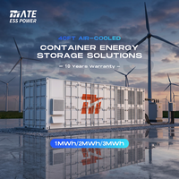 Contenedor de Sistema de Almacenamiento de Energía Refrigerado por Aire MATE Todo en Uno de 40 pies, 1MWH 2MWH 3MWH, Batería BESS LifePO4 para Proyecto de Parque Eólico