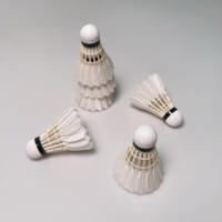 Volant de badminton hybride en plumes de canard de classe B, pour entraînement polyvalent, tête en liège à 2 couches, fabricant OEM, vente en gros