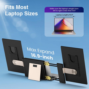Extensor de Pantalla Triple para Portátil de 16 Pulgadas, FHD 1200P IPS, Monitor Externo Desmontable con Control de Brillo, Compatible con Windows/<span class=keywords><strong>Mac</strong></span>/<span class=keywords><strong>Chrome</strong></span> <span class=keywords><strong>OS</strong></span> - Product Image 2