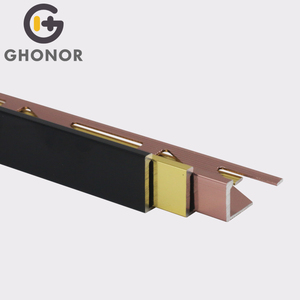 Dải vàng L Hồ sơ hình góc nhôm gạch trang trí gốm kim loại cạnh 0.4-1.5mm tùy chỉnh độ dày chuyển tiếp gạch - Product Image 2