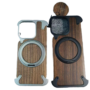 <span class=keywords><strong>Meilleur</strong></span> support magnétique sans cadre en métal bois de pêche 2-en-1 <span class=keywords><strong>coque</strong></span> de téléphone portable quatre coins anti-collision airbags étui de protection pour - Product Image 2