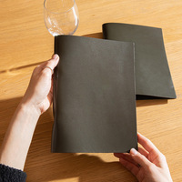 Sampul Menu Kulit PU Personalisasi Dengan Binder, Penyangga Menu Restoran untuk Makanan & Minuman, Penyangga Menu Kafe Bar, Buku Menu