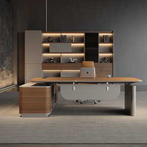 Luxury Musen 1.8m L-Shape Convertible Modular Executive <strong>Office</strong> Desk Dual Motor Height Adjustable MDF Wooden Panel <strong>Drawer</strong> Modern - Product Image 2