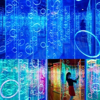 Jeu de labyrinthe miroir coloré et attrayant pour le divertissement en intérieur, jeu de parc d'attractions à vendre